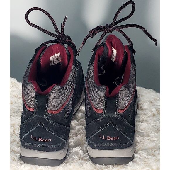 L.L.Bean Womens Black Winter Hiking Boots Size 7.5 Hiking Normcore Preppy sports - Picture 2 of 8